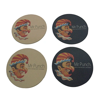 High Quality Fashion Logo Printing Paper Coaster Cup Pad Customized Wholesale Cup Pads